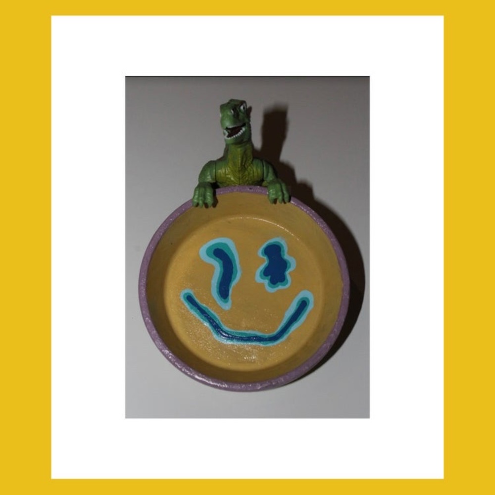 Hand painted ash tray/ ceramic dish